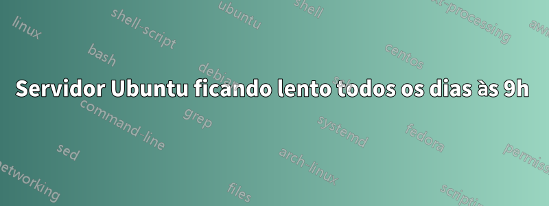 Servidor Ubuntu ficando lento todos os dias às 9h