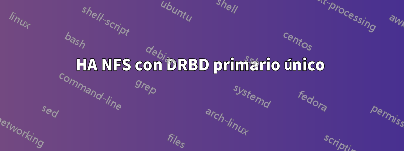 HA NFS con DRBD primario único