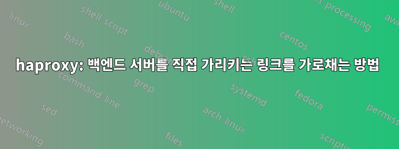 haproxy: 백엔드 서버를 직접 가리키는 링크를 가로채는 방법