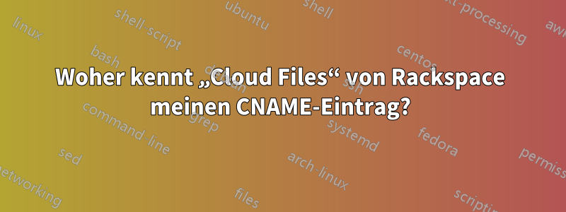 Woher kennt „Cloud Files“ von Rackspace meinen CNAME-Eintrag?