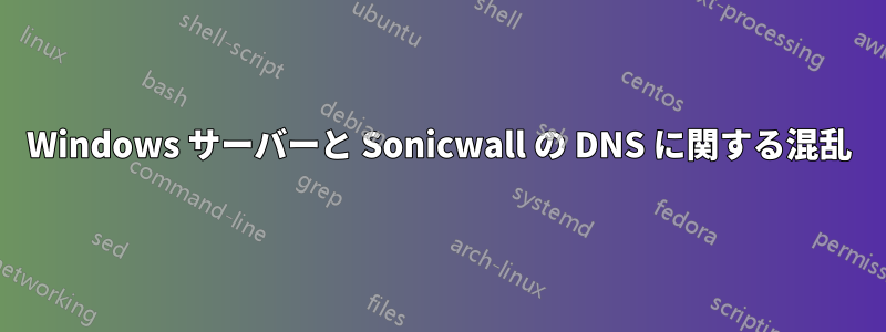 Windows サーバーと Sonicwall の DNS に関する混乱