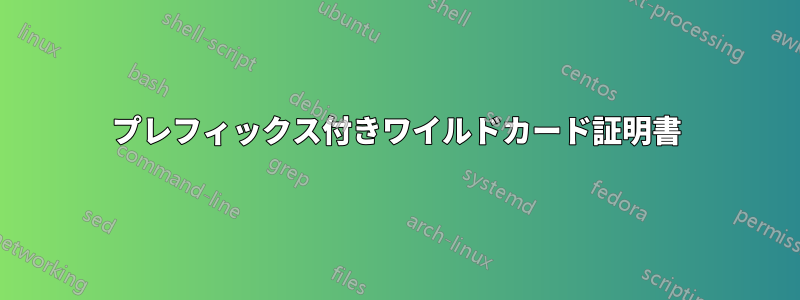 プレフィックス付きワイルドカード証明書