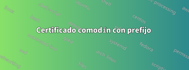 Certificado comodín con prefijo