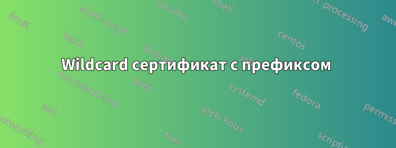 Wildcard сертификат с префиксом