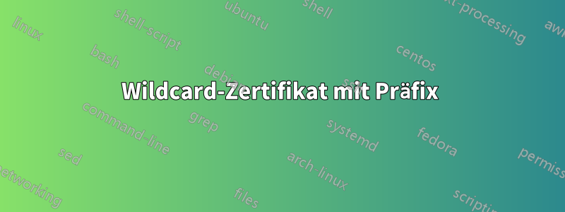 Wildcard-Zertifikat mit Präfix