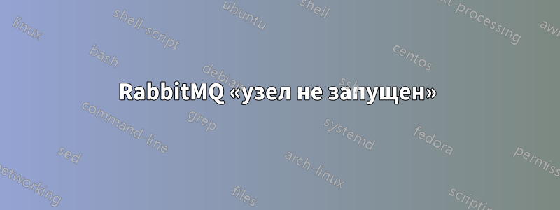 RabbitMQ «узел не запущен»