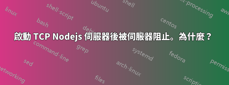 啟動 TCP Nodejs 伺服器後被伺服器阻止。為什麼？