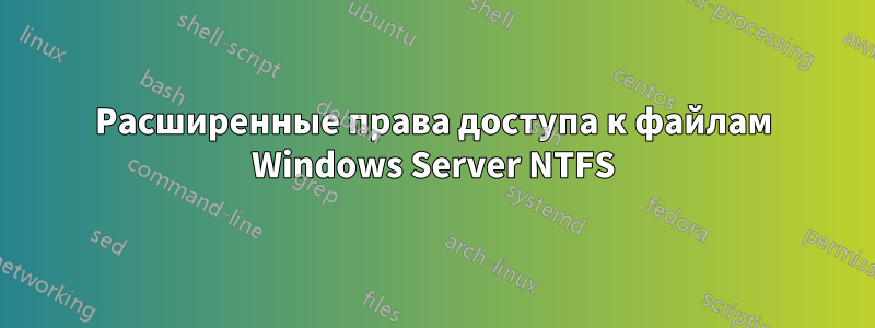 Расширенные права доступа к файлам Windows Server NTFS