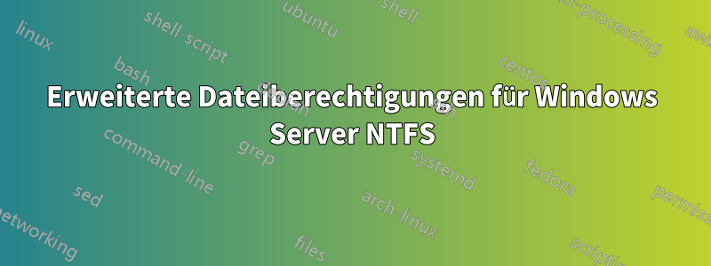 Erweiterte Dateiberechtigungen für Windows Server NTFS