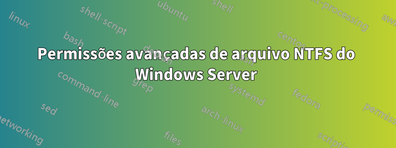 Permissões avançadas de arquivo NTFS do Windows Server