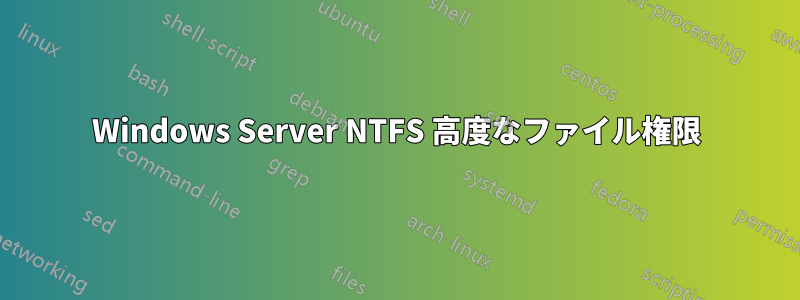 Windows Server NTFS 高度なファイル権限