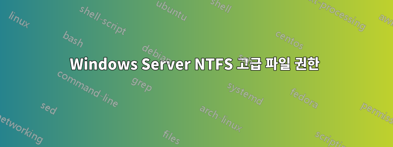 Windows Server NTFS 고급 파일 권한