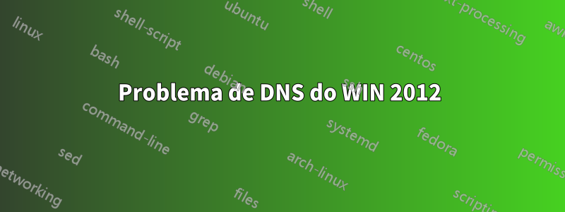 Problema de DNS do WIN 2012