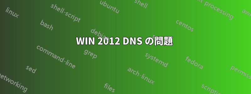 WIN 2012 DNS の問題