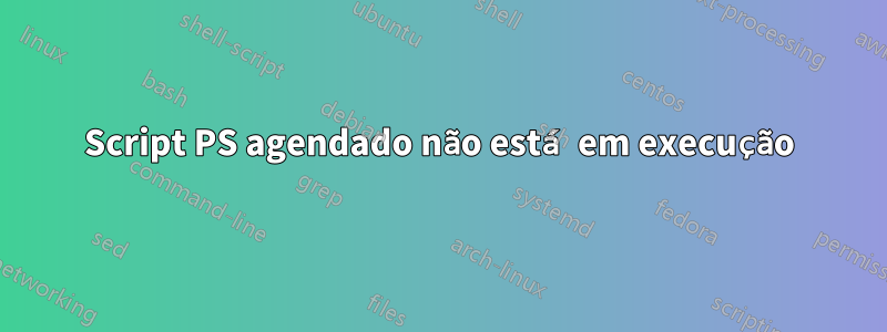 Script PS agendado não está em execução