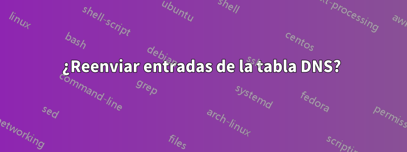 ¿Reenviar entradas de la tabla DNS?