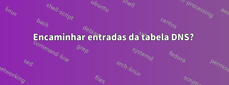 Encaminhar entradas da tabela DNS?