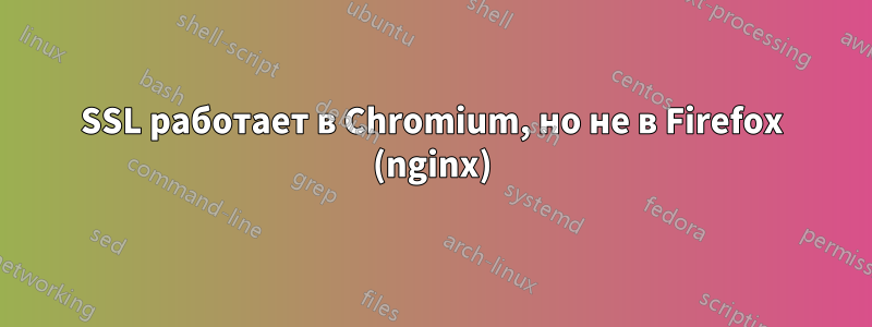 SSL работает в Chromium, но не в Firefox (nginx)