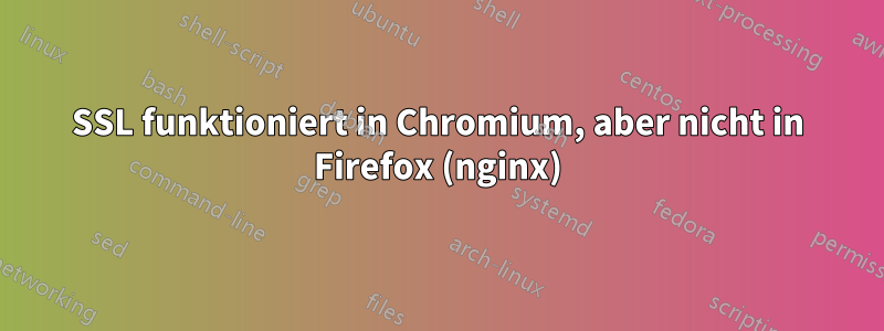 SSL funktioniert in Chromium, aber nicht in Firefox (nginx)