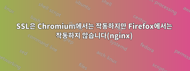 SSL은 Chromium에서는 작동하지만 Firefox에서는 작동하지 않습니다(nginx)