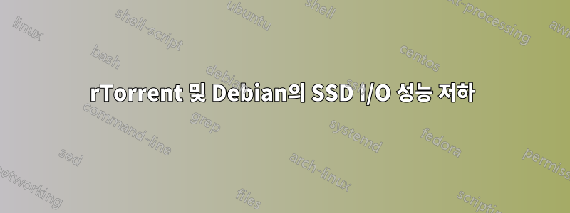 rTorrent 및 Debian의 SSD I/O 성능 저하