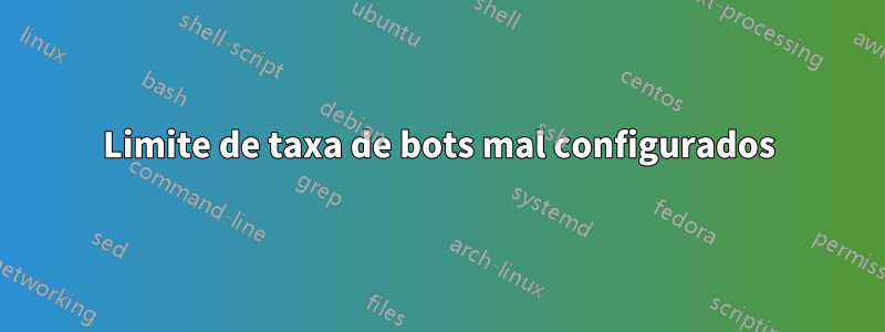 Limite de taxa de bots mal configurados