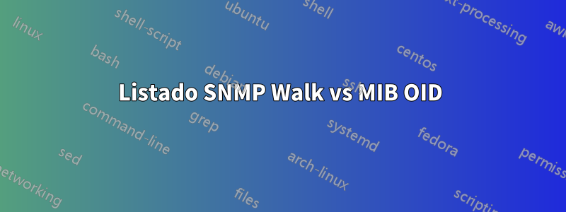 Listado SNMP Walk vs MIB OID