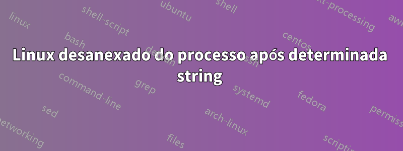 Linux desanexado do processo após determinada string