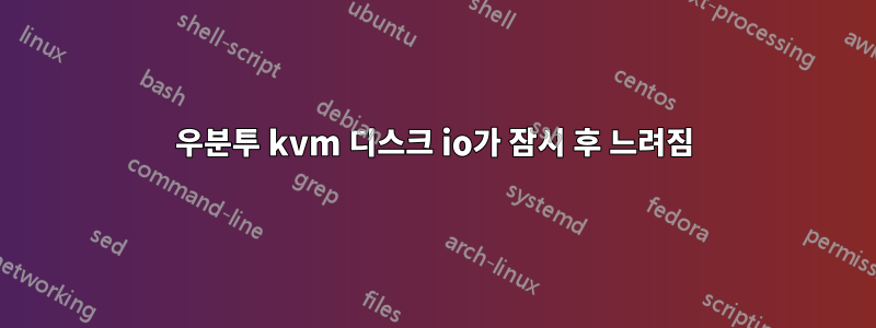 우분투 kvm 디스크 io가 잠시 후 느려짐