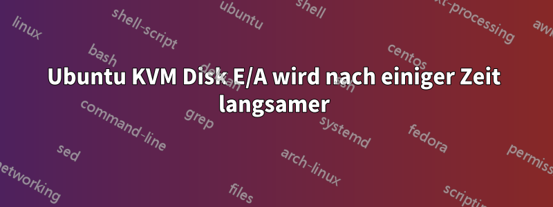 Ubuntu KVM Disk E/A wird nach einiger Zeit langsamer