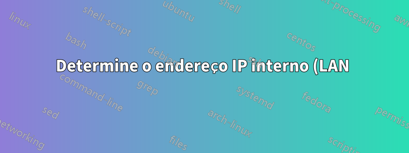 Determine o endereço IP interno (LAN) com base na porta de conexão externa