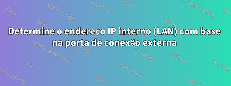 Determine o endereço IP interno (LAN) com base na porta de conexão externa