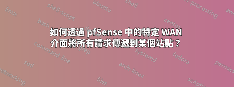 如何透過 pfSense 中的特定 WAN 介面將所有請求傳遞到某個站點？