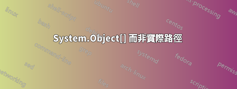 System.Object[] 而非實際路徑