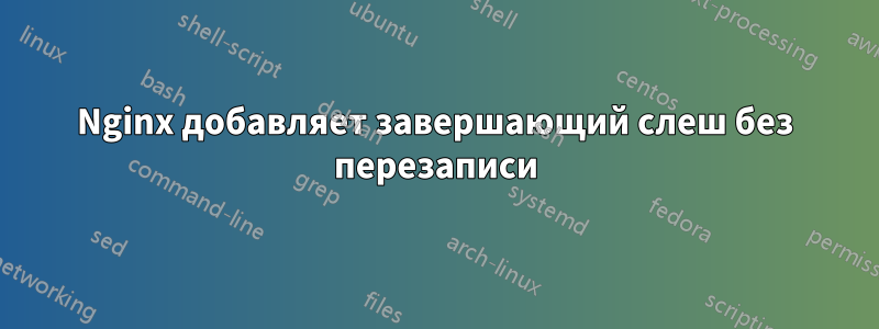 Nginx добавляет завершающий слеш без перезаписи