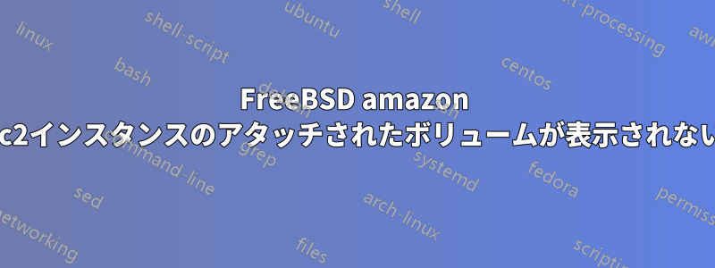 FreeBSD amazon ec2インスタンスのアタッチされたボリュームが表示されない