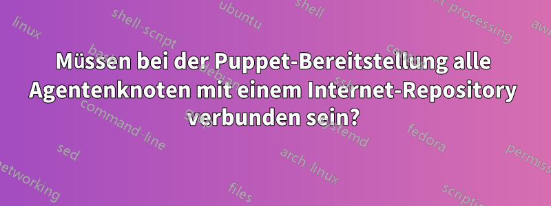 Müssen bei der Puppet-Bereitstellung alle Agentenknoten mit einem Internet-Repository verbunden sein?