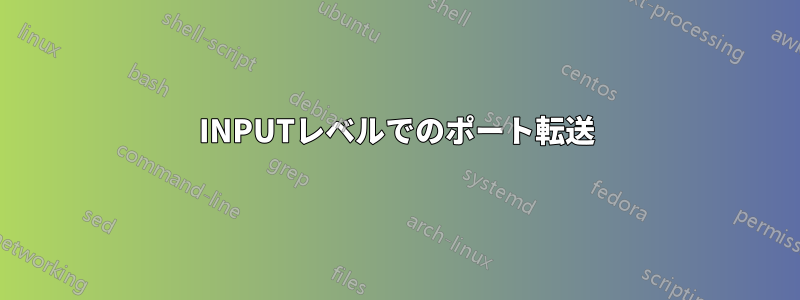 INPUTレベルでのポート転送