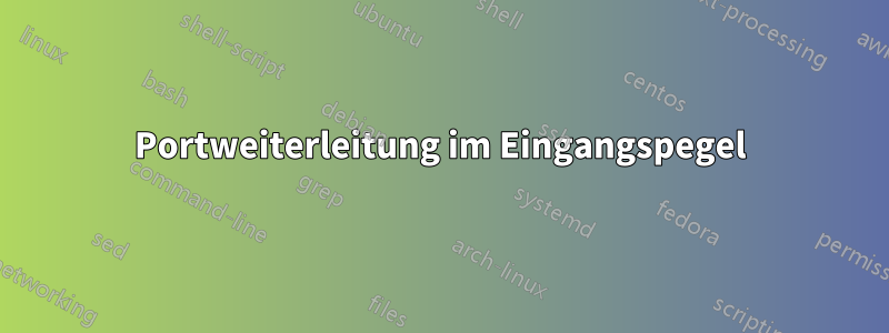 Portweiterleitung im Eingangspegel