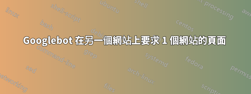 Googlebot 在另一個網站上要求 1 個網站的頁面