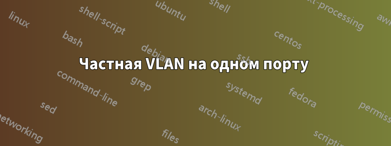 Частная VLAN на одном порту