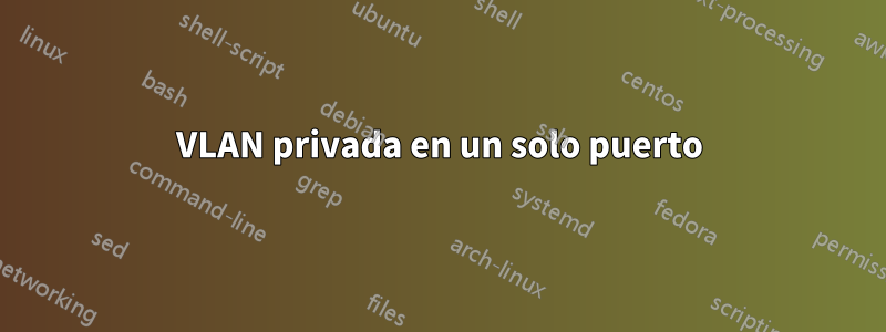 VLAN privada en un solo puerto