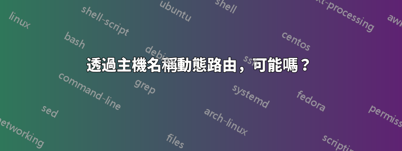 透過主機名稱動態路由，可能嗎？