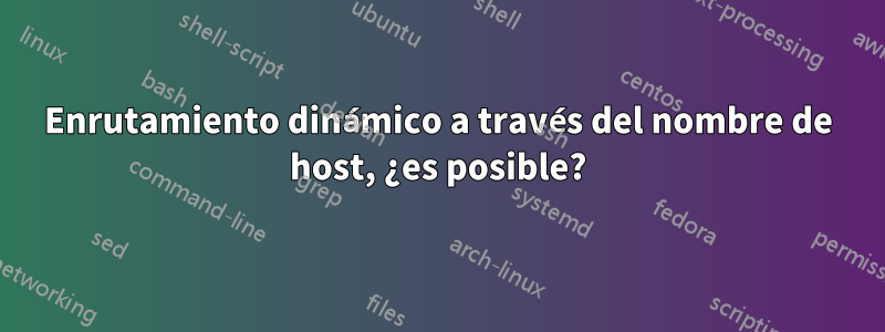 Enrutamiento dinámico a través del nombre de host, ¿es posible?