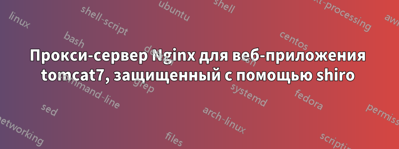 Прокси-сервер Nginx для веб-приложения tomcat7, защищенный с помощью shiro