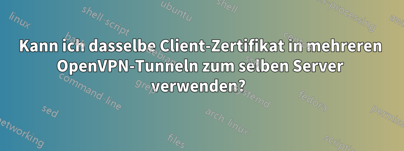 Kann ich dasselbe Client-Zertifikat in mehreren OpenVPN-Tunneln zum selben Server verwenden? 