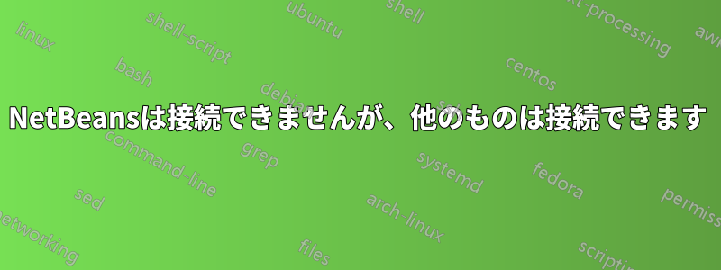 NetBeansは接続できませんが、他のものは接続できます