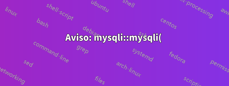 Aviso: mysqli::mysqli(): (HY000/1045): Acesso negado para o usuário 'root'@'localhost' (usando senha: NO)