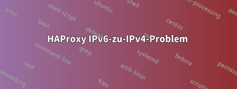 HAProxy IPv6-zu-IPv4-Problem