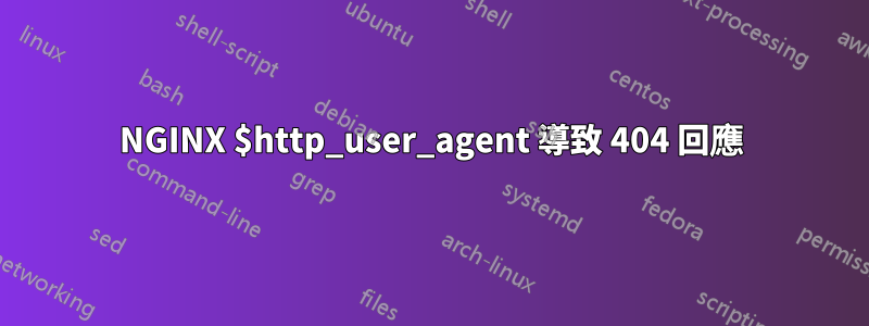 NGINX $http_user_agent 導致 404 回應